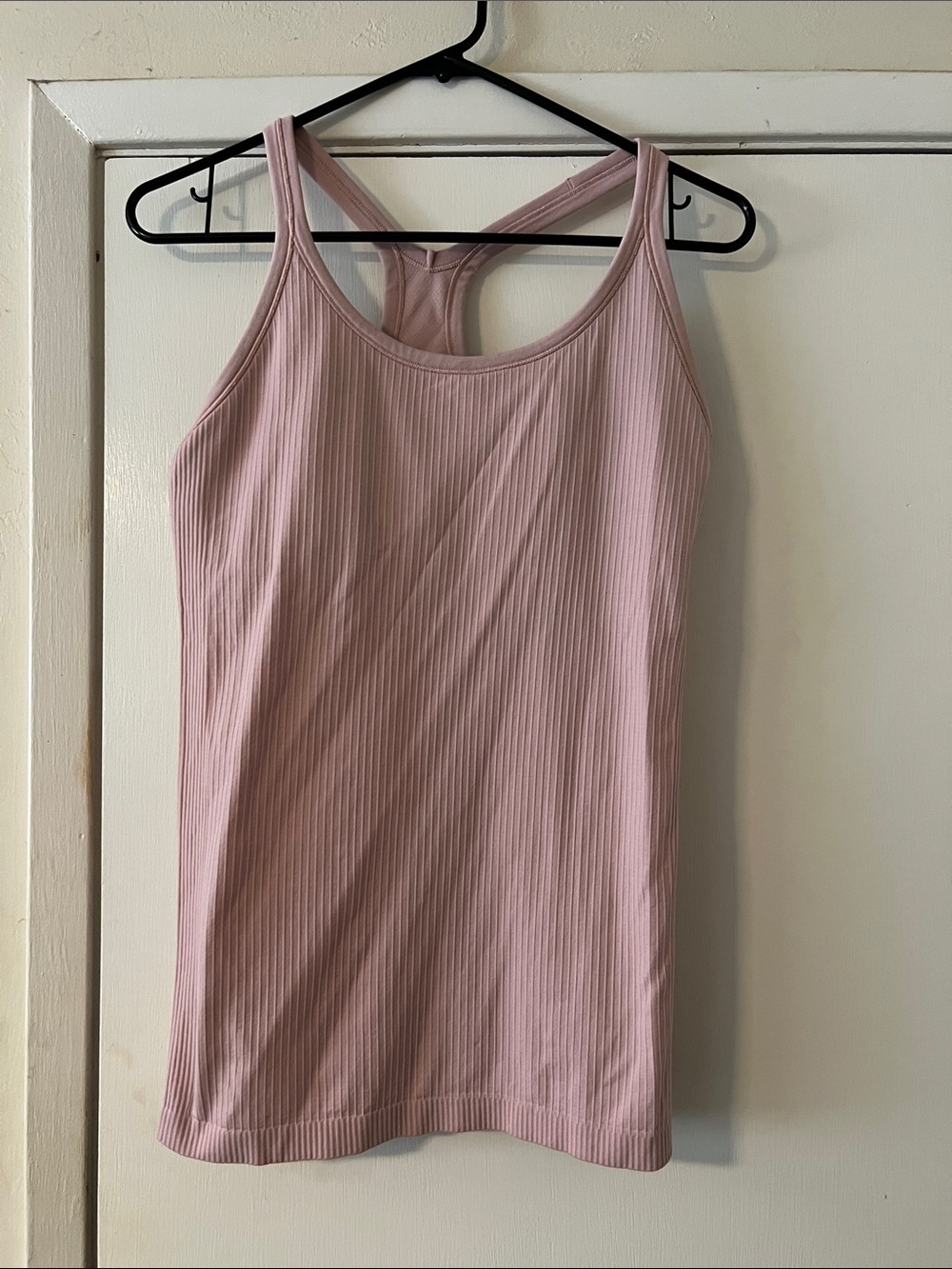 lululemon athletica Ebb Light Pink Ribbed Racerback Tank